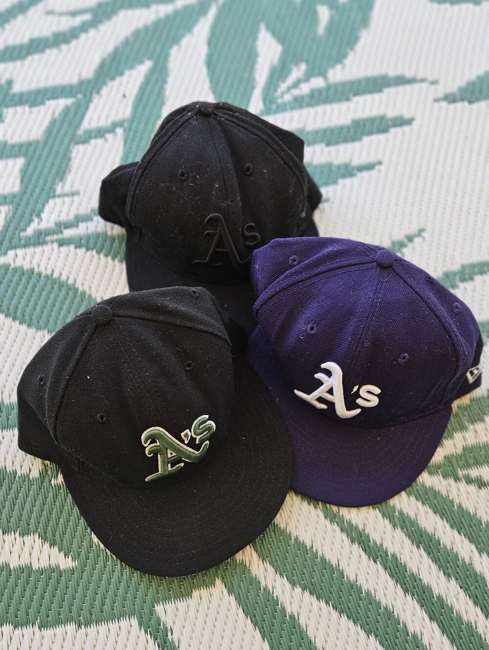 MLB A's Logo Caps